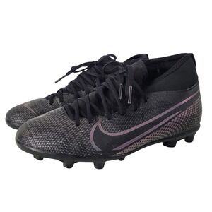 Nike 4.5Y Mercurial Superfly 7 Academy MG Black Violet Soccer Cleats AT8150-010